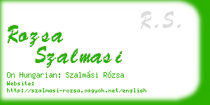 rozsa szalmasi business card