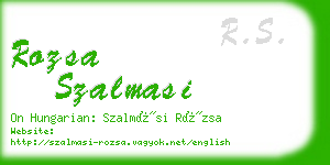 rozsa szalmasi business card